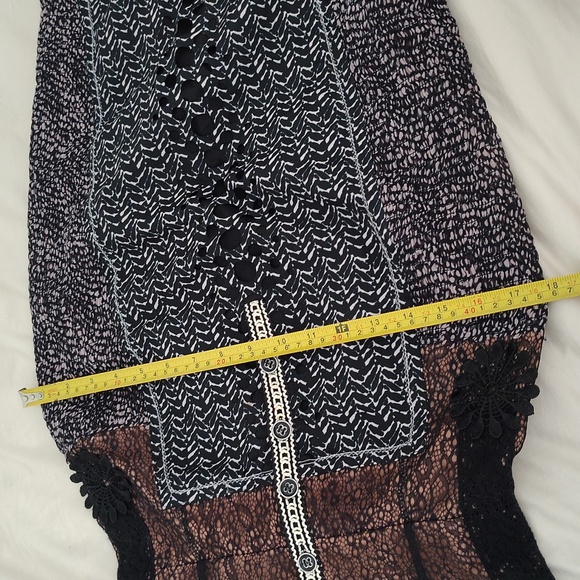 Byron Lars Black and Brown Patterned Midi Dress - Picture 7 of 7